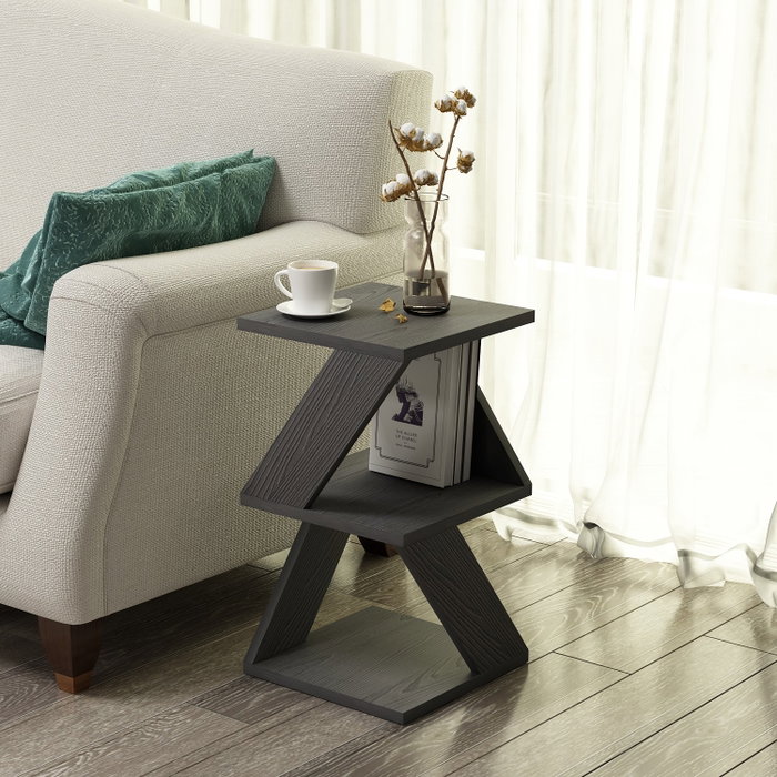 Hanah Home Mesa Lateral Madera Negra 29.6x54.2x29.6 cm